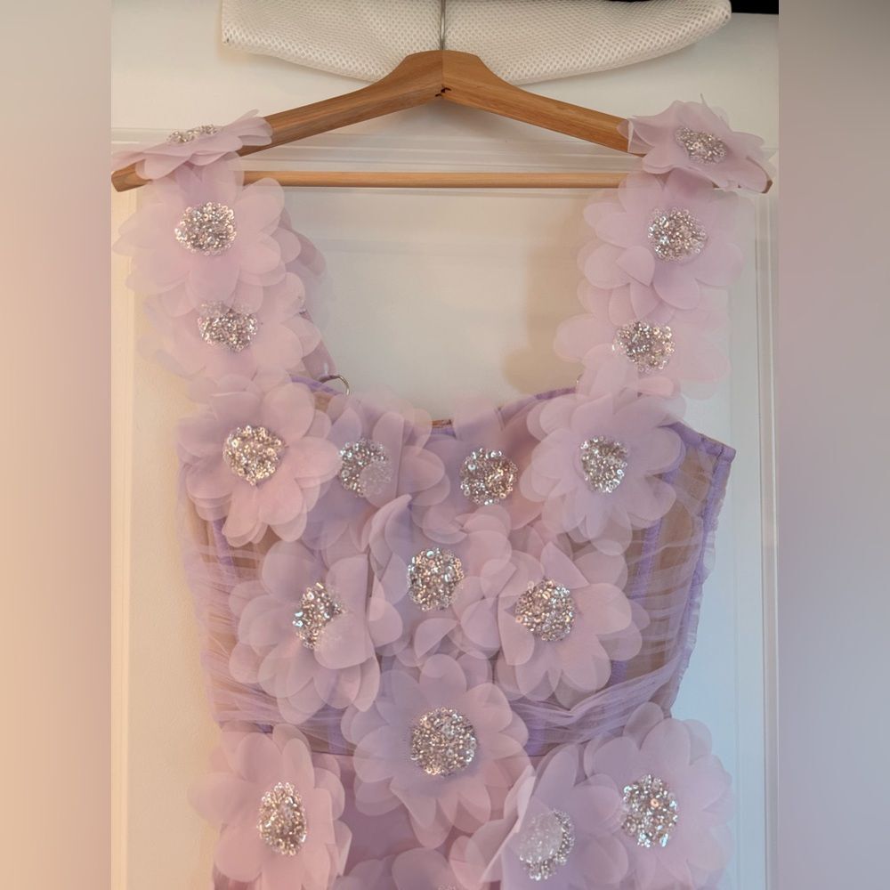 NEW BRONX AND BANCO Rosalie Lilac Lavender Floral Gown, wedding guest max - Picture 6 of 13